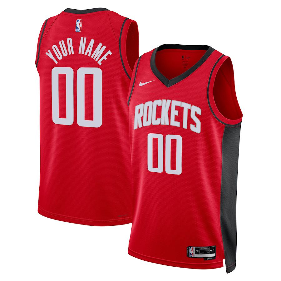 Men Houston Rockets Nike Red Icon Edition 2022-23 Swingman Custom NBA Jersey->los angeles clippers->NBA Jersey